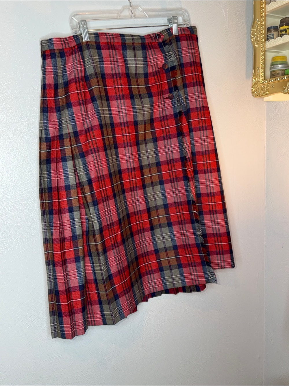 Vintage Aljean Pure Wool Midi Skirt
